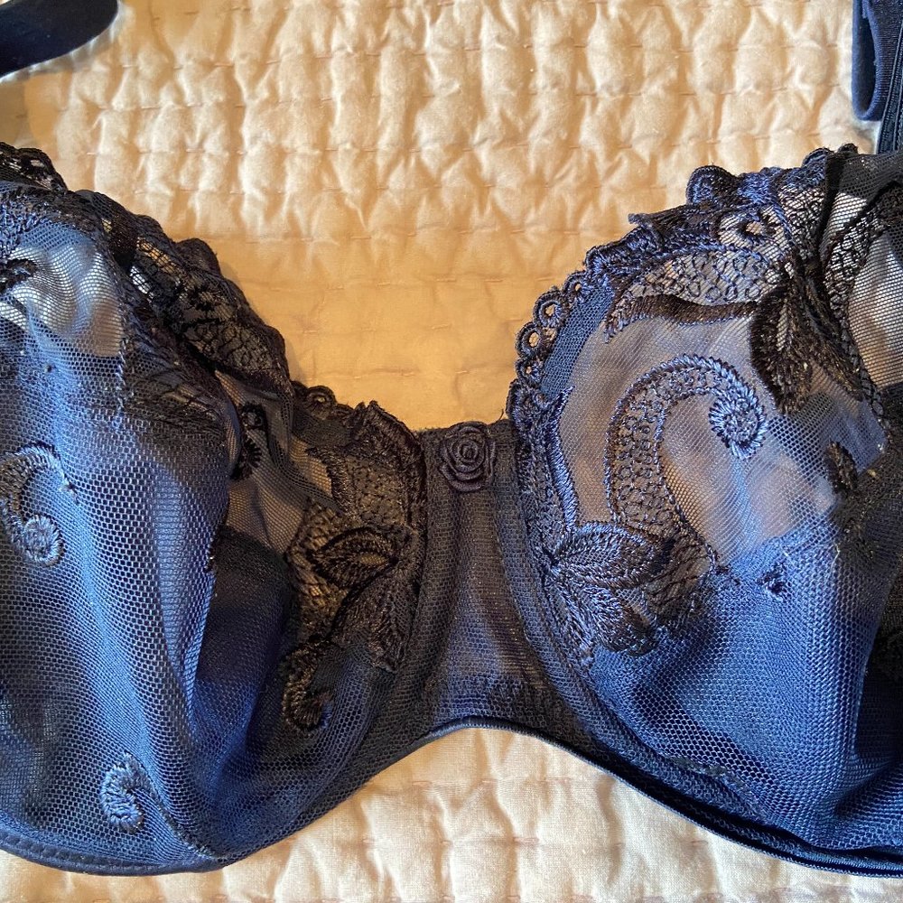 CONTURELLE NAVY DESIGNER BRA AND PANTY